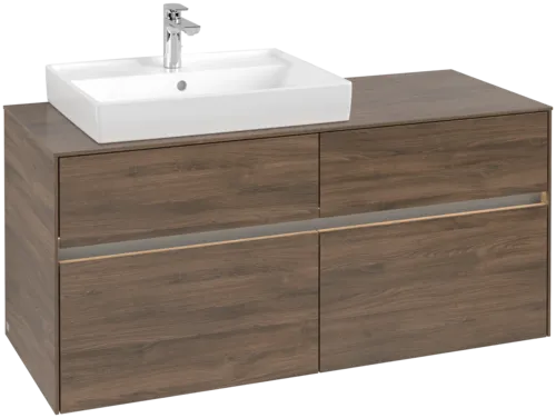 Picture of VILLEROY BOCH Collaro Vanity unit, with lighting, 4 pull-out compartments, 1200 x 548 x 500 mm, Arizona Oak / Arizona Oak #C082B0VH