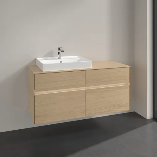 Bild von VILLEROY BOCH Collaro Waschbeckenunterschrank, mit Beleuchtung, 4 Auszüge, 1200 x 548 x 500 mm, Nordic Oak / Nordic Oak #C082B0VJ