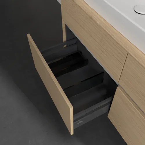 Bild von VILLEROY BOCH Collaro Waschbeckenunterschrank, mit Beleuchtung, 4 Auszüge, 1200 x 548 x 500 mm, Nordic Oak / Nordic Oak #C082B0VJ