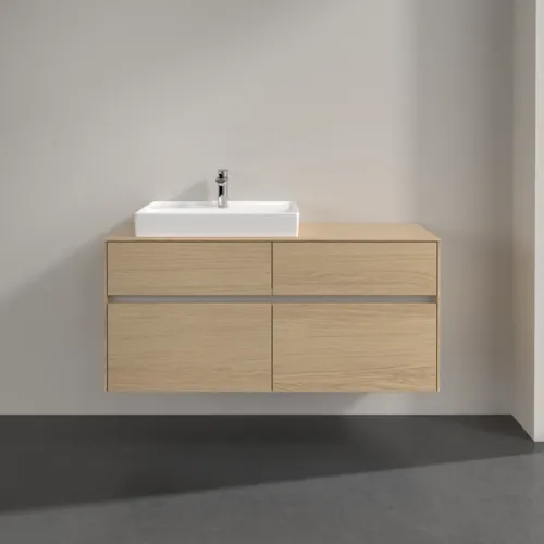Bild von VILLEROY BOCH Collaro Waschbeckenunterschrank, mit Beleuchtung, 4 Auszüge, 1200 x 548 x 500 mm, Nordic Oak / Nordic Oak #C082B0VJ