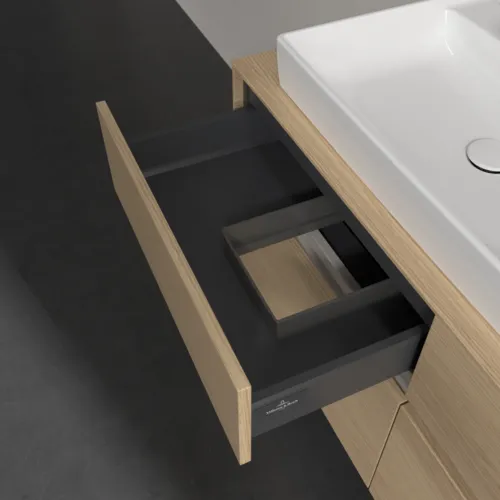 Bild von VILLEROY BOCH Collaro Waschbeckenunterschrank, mit Beleuchtung, 4 Auszüge, 1200 x 548 x 500 mm, Nordic Oak / Nordic Oak #C082B0VJ