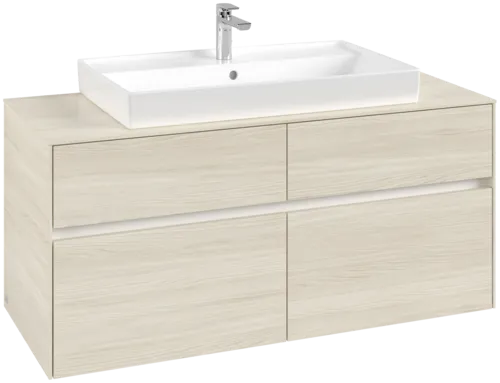 Picture of VILLEROY BOCH Collaro Vanity unit, 4 pull-out compartments, 1200 x 548 x 500 mm, White Oak / White Oak #C08700AA