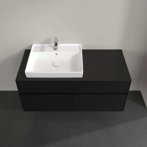 Bild von VILLEROY BOCH Collaro Waschbeckenunterschrank, mit Beleuchtung, 4 Auszüge, 1200 x 548 x 500 mm, Volcano Black / Volcano Black #C082B0VL