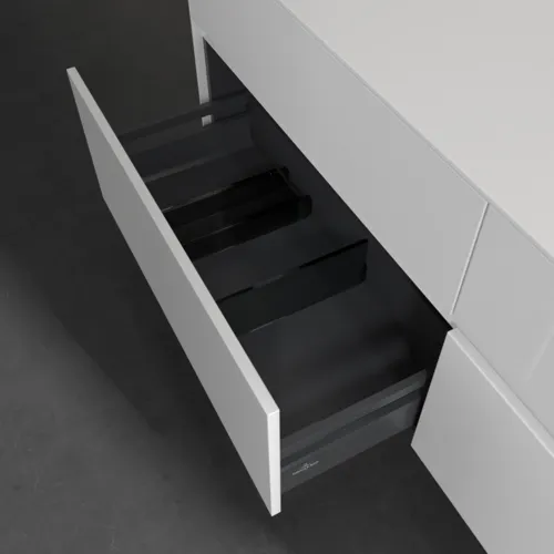 VILLEROY BOCH Collaro Waschbeckenunterschrank, mit Beleuchtung, 4 Auszüge, 1600 x 548 x 500 mm, Glossy White / Glossy White #C079B0DH, Bild 7