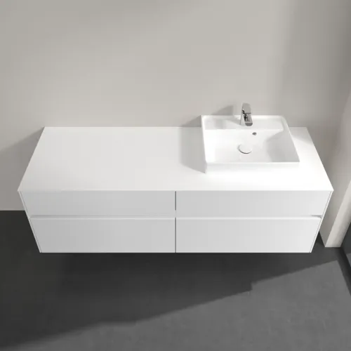 VILLEROY BOCH Collaro Waschbeckenunterschrank, mit Beleuchtung, 4 Auszüge, 1600 x 548 x 500 mm, Glossy White / Glossy White #C079B0DH, Bild 4