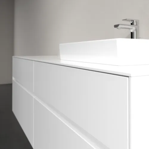 VILLEROY BOCH Collaro Waschbeckenunterschrank, mit Beleuchtung, 4 Auszüge, 1600 x 548 x 500 mm, Glossy White / Glossy White #C079B0DH, Bild 6