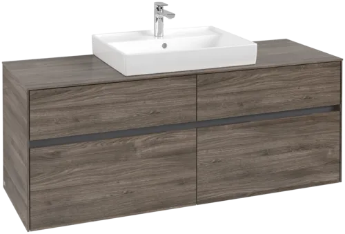 VILLEROY BOCH Collaro Vanity unit, 4 pull-out compartments, 1400 x 548 x 500 mm, Stone Oak #C08400RK resmi