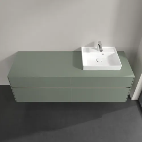 Bild von VILLEROY BOCH Collaro Waschbeckenunterschrank, mit Beleuchtung, 4 Auszüge, 1600 x 548 x 500 mm, Soft Green / Soft Green #C079B0AF