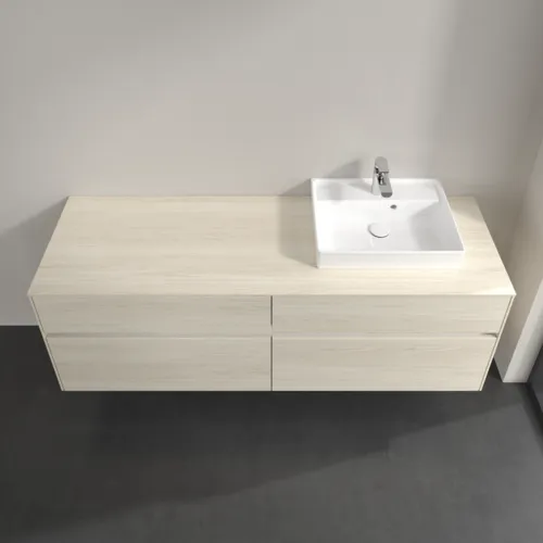 VILLEROY BOCH Collaro Waschbeckenunterschrank, mit Beleuchtung, 4 Auszüge, 1600 x 548 x 500 mm, White Oak / White Oak #C079B0AA, Bild 4