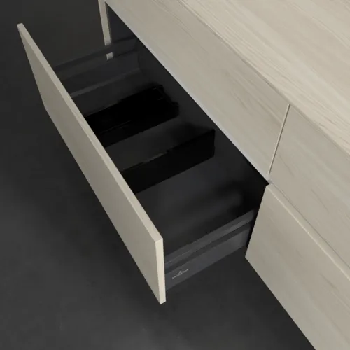 VILLEROY BOCH Collaro Waschbeckenunterschrank, mit Beleuchtung, 4 Auszüge, 1600 x 548 x 500 mm, White Oak / White Oak #C079B0AA, Bild 7