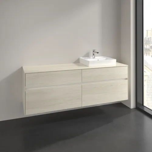 VILLEROY BOCH Collaro Waschbeckenunterschrank, mit Beleuchtung, 4 Auszüge, 1600 x 548 x 500 mm, White Oak / White Oak #C079B0AA, Bild 2