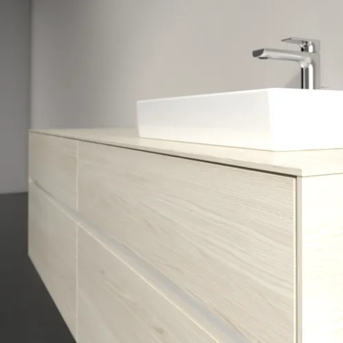 VILLEROY BOCH Collaro Waschbeckenunterschrank, mit Beleuchtung, 4 Auszüge, 1600 x 548 x 500 mm, White Oak / White Oak #C079B0AA, Bild 6