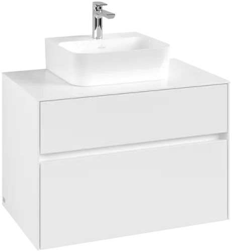 Picture of VILLEROY BOCH Collaro Vanity unit, 2 pull-out compartments, 800 x 548 x 500 mm, White Matt / White Matt #C09300MS