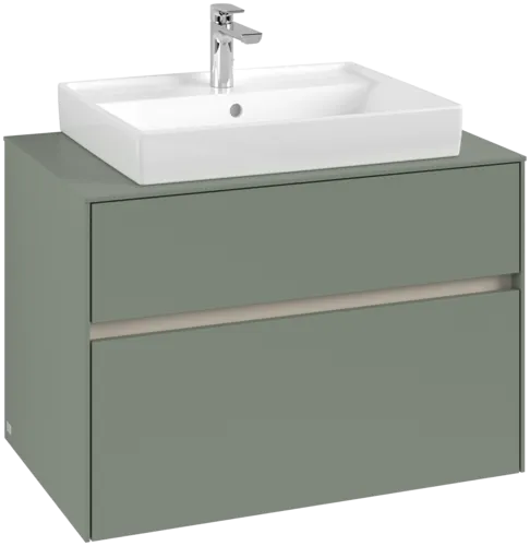 Picture of VILLEROY BOCH Collaro Vanity unit, with lighting, 2 pull-out compartments, 800 x 548 x 500 mm, Soft Green / Soft Green #C080B0AF