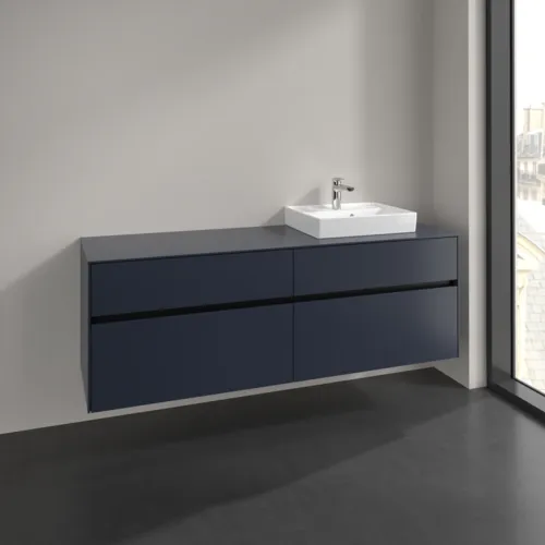 Bild von VILLEROY BOCH Collaro Waschbeckenunterschrank, 4 Auszüge, 1600 x 548 x 500 mm, Marine Blue / Marine Blue #C07900VQ