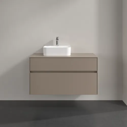 Bild von VILLEROY BOCH Collaro Waschbeckenunterschrank, 2 Auszüge, 1000 x 548 x 500 mm, Taupe / Taupe #C09500VM