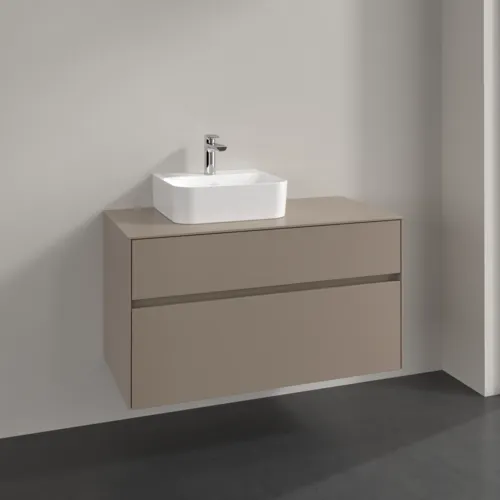 Bild von VILLEROY BOCH Collaro Waschbeckenunterschrank, 2 Auszüge, 1000 x 548 x 500 mm, Taupe / Taupe #C09500VM