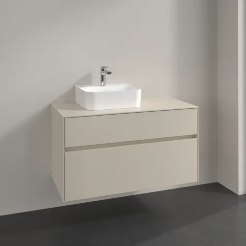 Bild von VILLEROY BOCH Collaro Waschbeckenunterschrank, 2 Auszüge, 1000 x 548 x 500 mm, Cashmere Grey / Cashmere Grey #C09500VN