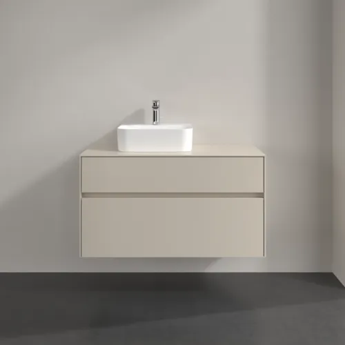 Bild von VILLEROY BOCH Collaro Waschbeckenunterschrank, 2 Auszüge, 1000 x 548 x 500 mm, Cashmere Grey / Cashmere Grey #C09500VN
