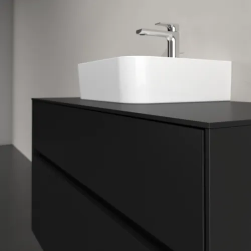 Bild von VILLEROY BOCH Collaro Waschbeckenunterschrank, 2 Auszüge, 1000 x 548 x 500 mm, Volcano Black / Volcano Black #C09500VL