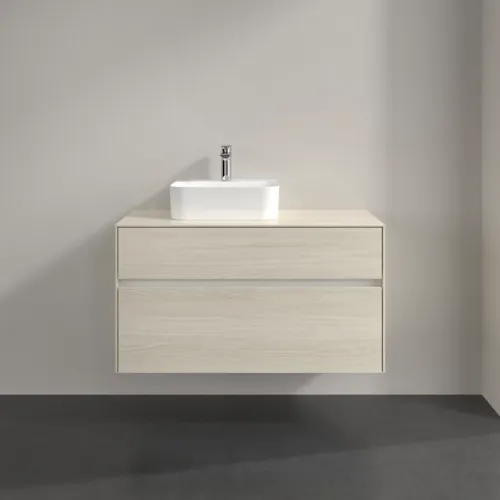 Obrázek VILLEROY BOCH Collaro Vanity unit, with lighting, 2 pull-out compartments, 1000 x 548 x 500 mm, White Oak / White Oak #C095B0AA