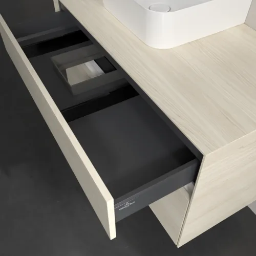 Obrázek VILLEROY BOCH Collaro Vanity unit, with lighting, 2 pull-out compartments, 1000 x 548 x 500 mm, White Oak / White Oak #C095B0AA