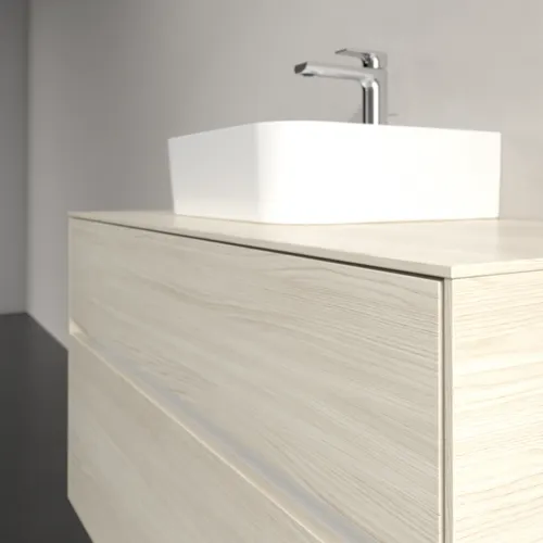 Obrázek VILLEROY BOCH Collaro Vanity unit, with lighting, 2 pull-out compartments, 1000 x 548 x 500 mm, White Oak / White Oak #C095B0AA