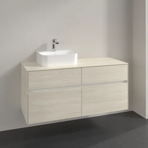 Bild von VILLEROY BOCH Collaro Waschbeckenunterschrank, 4 Auszüge, 1200 x 548 x 500 mm, White Oak / White Oak #C09800AA