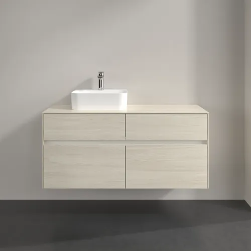 Bild von VILLEROY BOCH Collaro Waschbeckenunterschrank, 4 Auszüge, 1200 x 548 x 500 mm, White Oak / White Oak #C09800AA