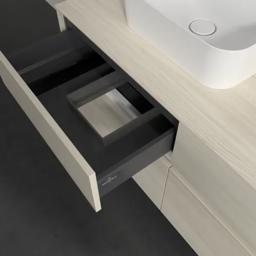 Bild von VILLEROY BOCH Collaro Waschbeckenunterschrank, 4 Auszüge, 1200 x 548 x 500 mm, White Oak / White Oak #C09800AA