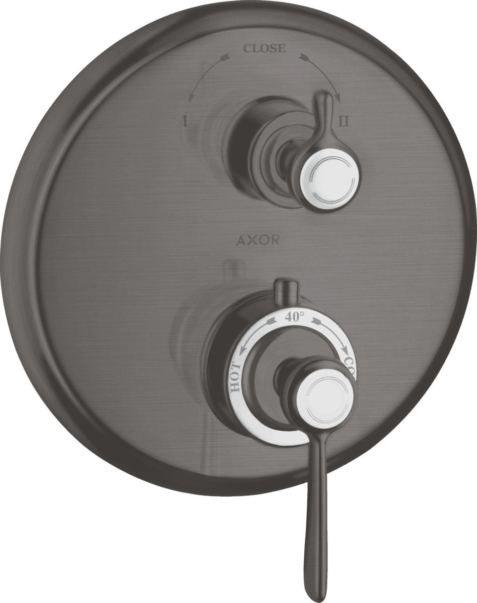 HANSGROHE AXOR Montreux Thermostat Unterputz mit Hebelgriff und Ab- und Umstellventil #16821340 - Brushed Black Chrome