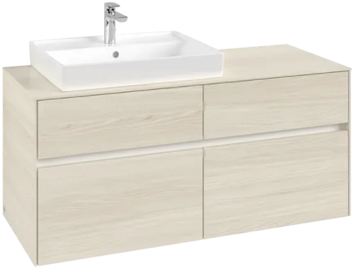 Picture of VILLEROY BOCH Collaro Vanity unit, 4 pull-out compartments, 1200 x 548 x 500 mm, White Oak / White Oak #C08200AA