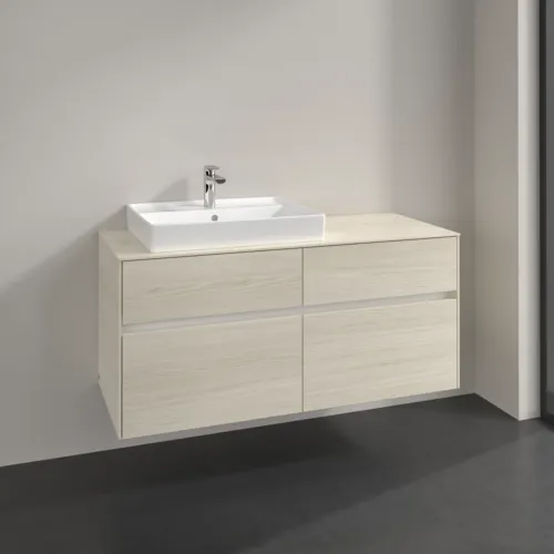 Bild von VILLEROY BOCH Collaro Waschbeckenunterschrank, 4 Auszüge, 1200 x 548 x 500 mm, White Oak / White Oak #C08200AA