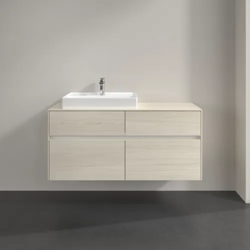 Bild von VILLEROY BOCH Collaro Waschbeckenunterschrank, 4 Auszüge, 1200 x 548 x 500 mm, White Oak / White Oak #C08200AA