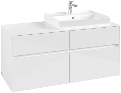 VILLEROY BOCH Collaro Vanity unit, 4 pull-out compartments, 1200 x 548 x 500 mm, Glossy White / Glossy White #C08300DH resmi