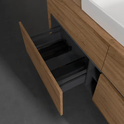 Bild von VILLEROY BOCH Collaro Waschbeckenunterschrank, mit Beleuchtung, 4 Auszüge, 1400 x 548 x 500 mm, Kansas Oak #C084B0RH