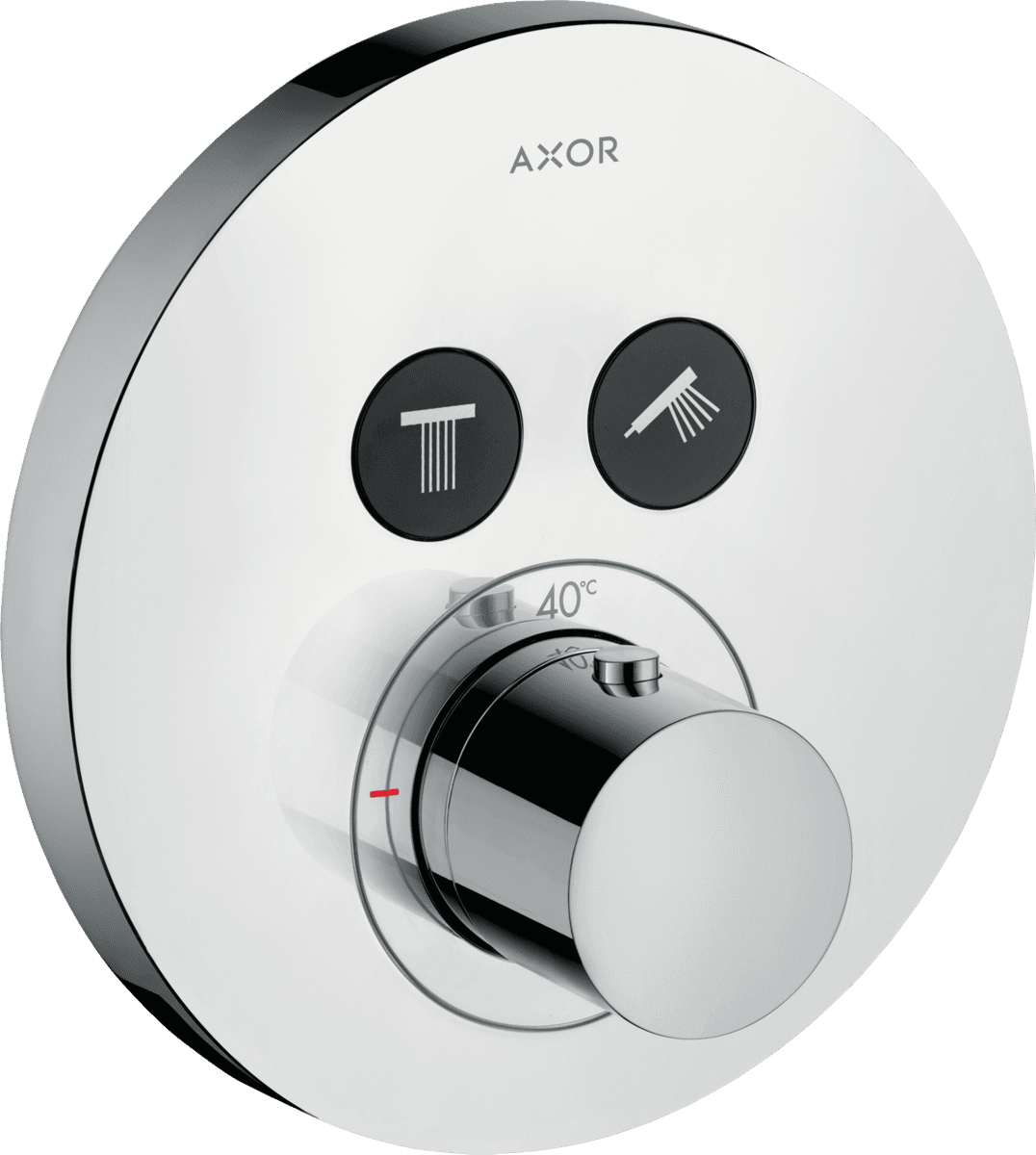 Зображення з  HANSGROHE AXOR ShowerSolutions Thermostat for concealed installation round for 2 functions #36723000 - Chrome