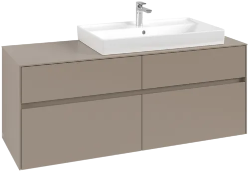 Зображення з  VILLEROY BOCH Collaro Vanity unit, with lighting, 4 pull-out compartments, 1400 x 548 x 500 mm, Taupe / Taupe #C090B0VM