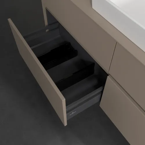 Bild von VILLEROY BOCH Collaro Waschbeckenunterschrank, mit Beleuchtung, 4 Auszüge, 1400 x 548 x 500 mm, Taupe / Taupe #C090B0VM