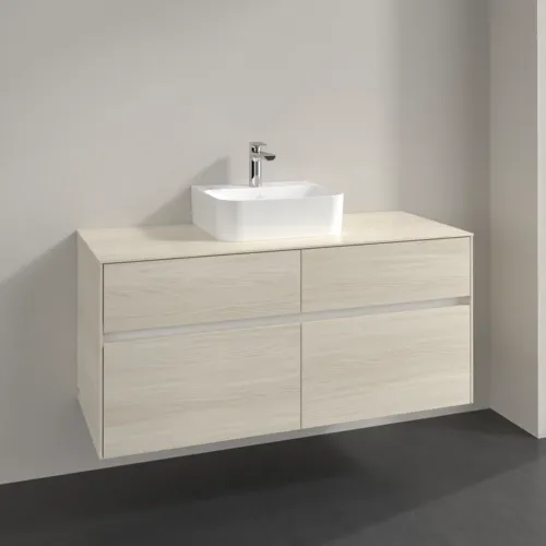 Bild von VILLEROY BOCH Collaro Waschbeckenunterschrank, 4 Auszüge, 1200 x 548 x 500 mm, White Oak / White Oak #C09700AA