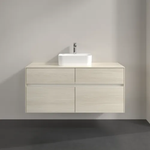 Bild von VILLEROY BOCH Collaro Waschbeckenunterschrank, 4 Auszüge, 1200 x 548 x 500 mm, White Oak / White Oak #C09700AA