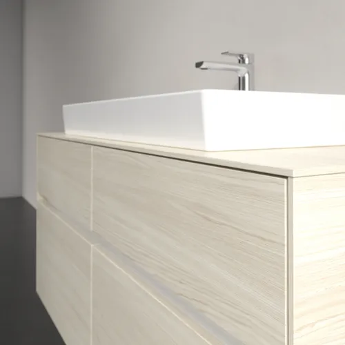 Bild von VILLEROY BOCH Collaro Waschbeckenunterschrank, mit Beleuchtung, 4 Auszüge, 1200 x 548 x 500 mm, White Oak / White Oak #C087B0AA