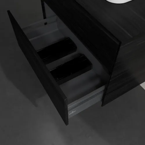 Bild von VILLEROY BOCH Collaro Waschbeckenunterschrank, mit Beleuchtung, 2 Auszüge, 800 x 548 x 500 mm, Black Oak / Black Oak #C093B0AB