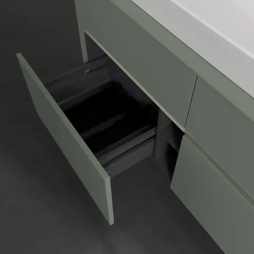 Obrázek VILLEROY BOCH Collaro Vanity unit, with lighting, 4 pull-out compartments, 1200 x 548 x 500 mm, Soft Green / Soft Green #C087B0AF
