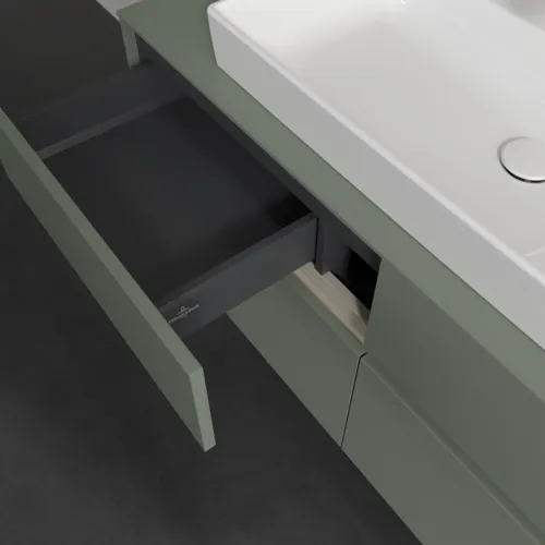Obrázek VILLEROY BOCH Collaro Vanity unit, with lighting, 4 pull-out compartments, 1200 x 548 x 500 mm, Soft Green / Soft Green #C087B0AF
