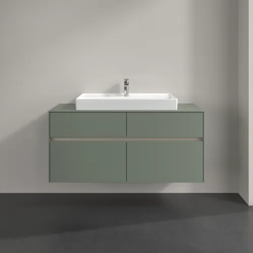 Obrázek VILLEROY BOCH Collaro Vanity unit, with lighting, 4 pull-out compartments, 1200 x 548 x 500 mm, Soft Green / Soft Green #C087B0AF