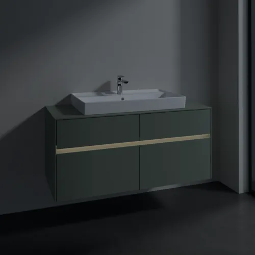 Obrázek VILLEROY BOCH Collaro Vanity unit, with lighting, 4 pull-out compartments, 1200 x 548 x 500 mm, Soft Green / Soft Green #C087B0AF