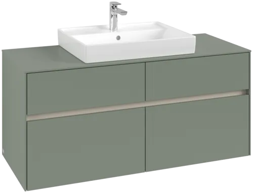 VILLEROY BOCH Collaro Vanity unit, 4 pull-out compartments, 1200 x 548 x 500 mm, Soft Green / Soft Green #C08100AF resmi