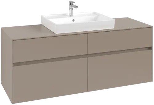 Зображення з  VILLEROY BOCH Collaro Vanity unit, with lighting, 4 pull-out compartments, 1400 x 548 x 500 mm, Taupe / Taupe #C084B0VM