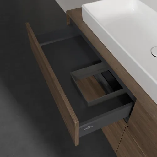 Bild von VILLEROY BOCH Collaro Waschbeckenunterschrank, 4 Auszüge, 1400 x 548 x 500 mm, Arizona Oak / Arizona Oak #C08900VH